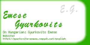 emese gyurkovits business card